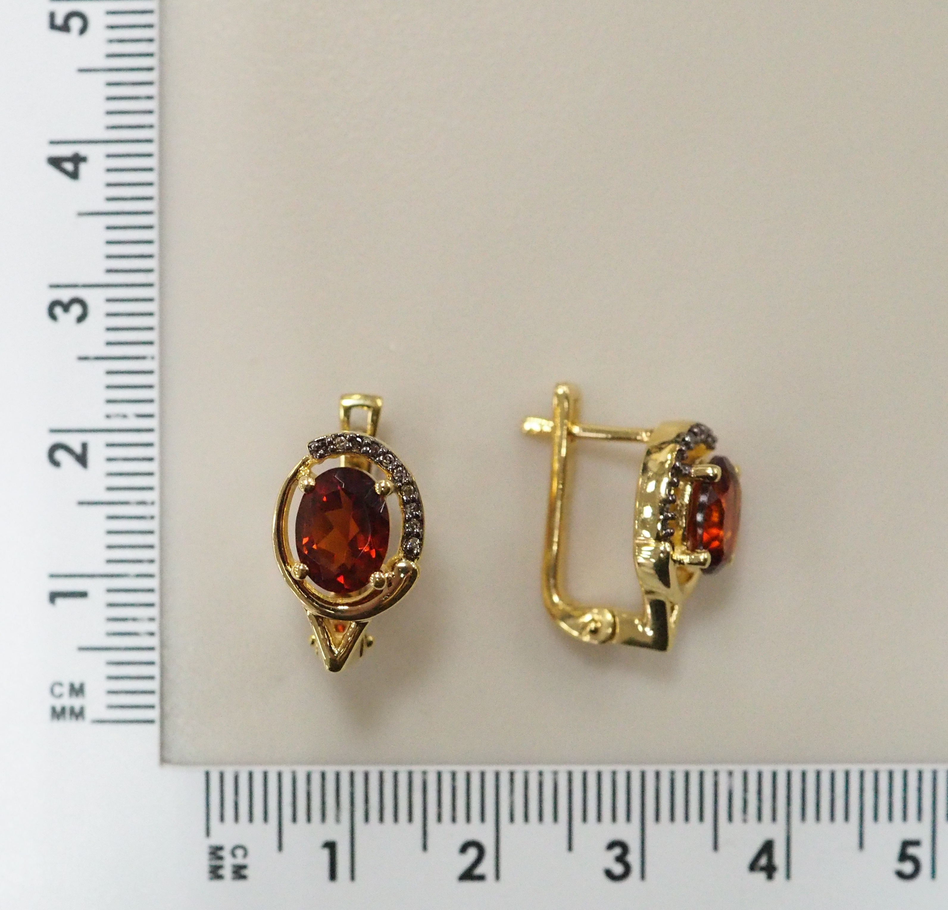 Серебряные серьги с цитринами Мадейра